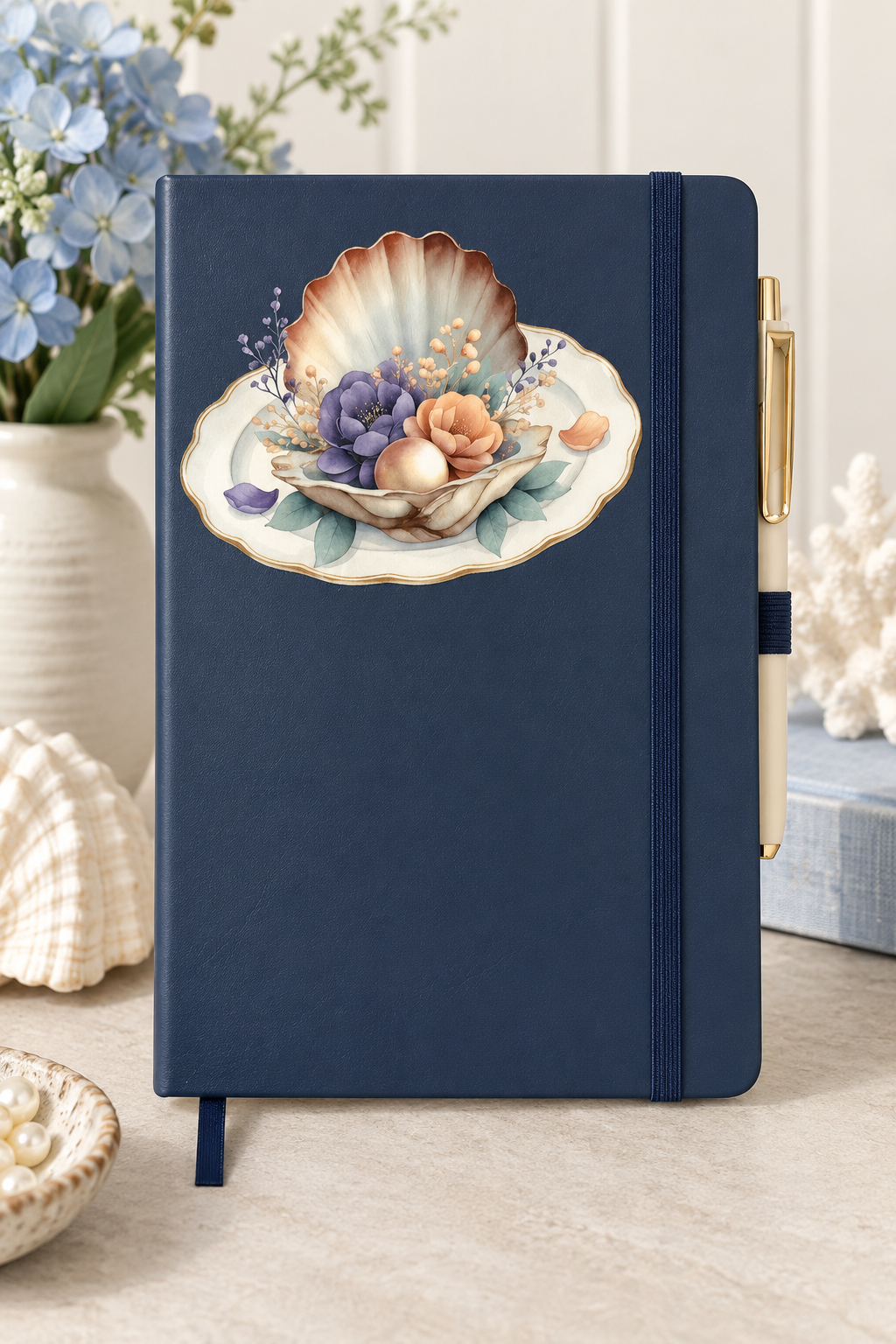Elegant Seashells - Navy Journal