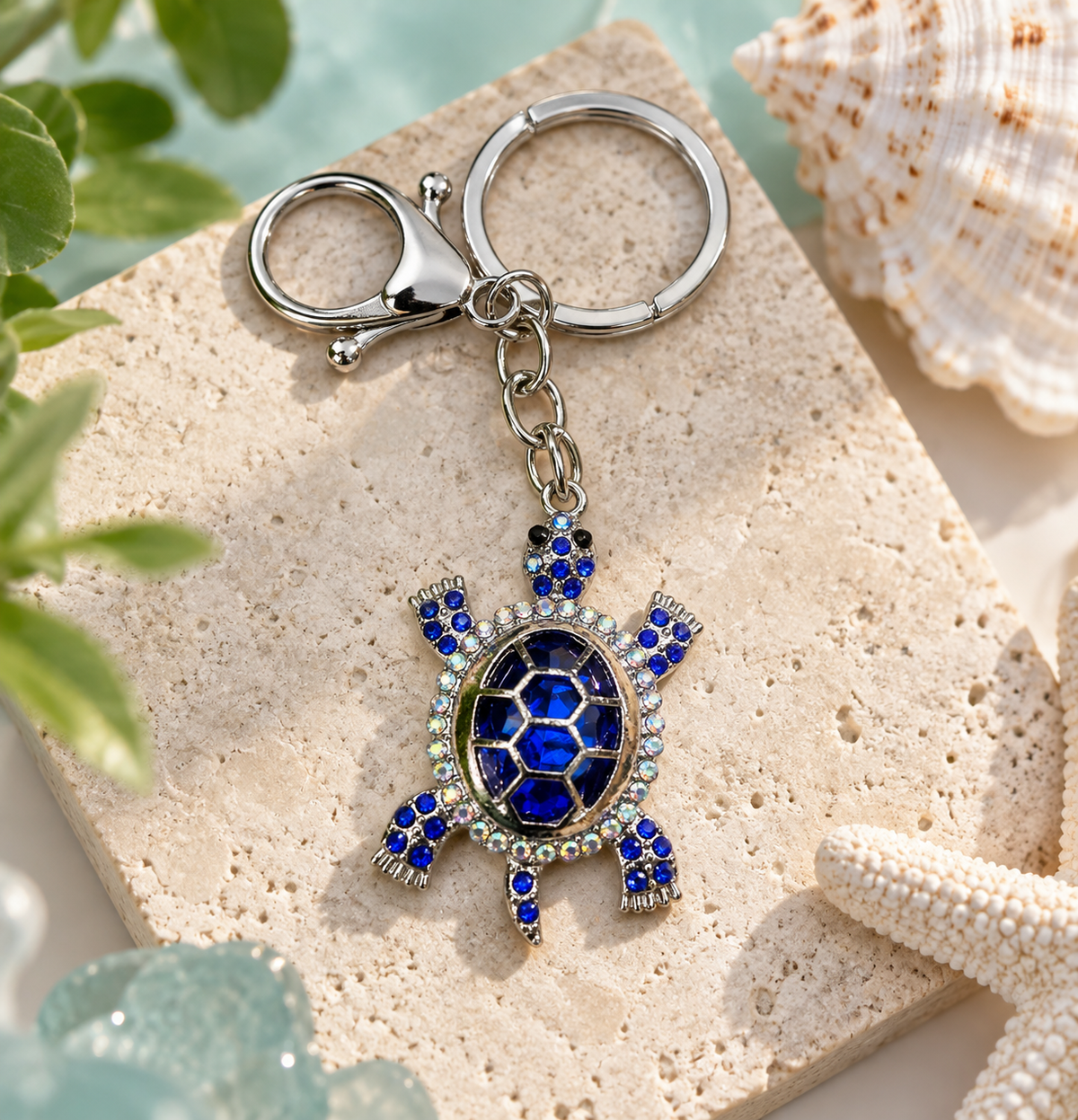 Shiny Sea Turtle Keychain